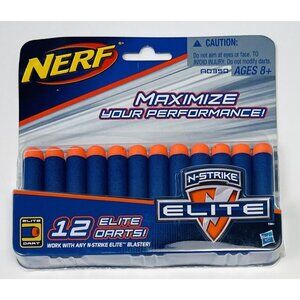 Hasbro NERF 12pk Refill Blue Foam ELITE DARTS for N-Strike Elite Blaster NIP NEW